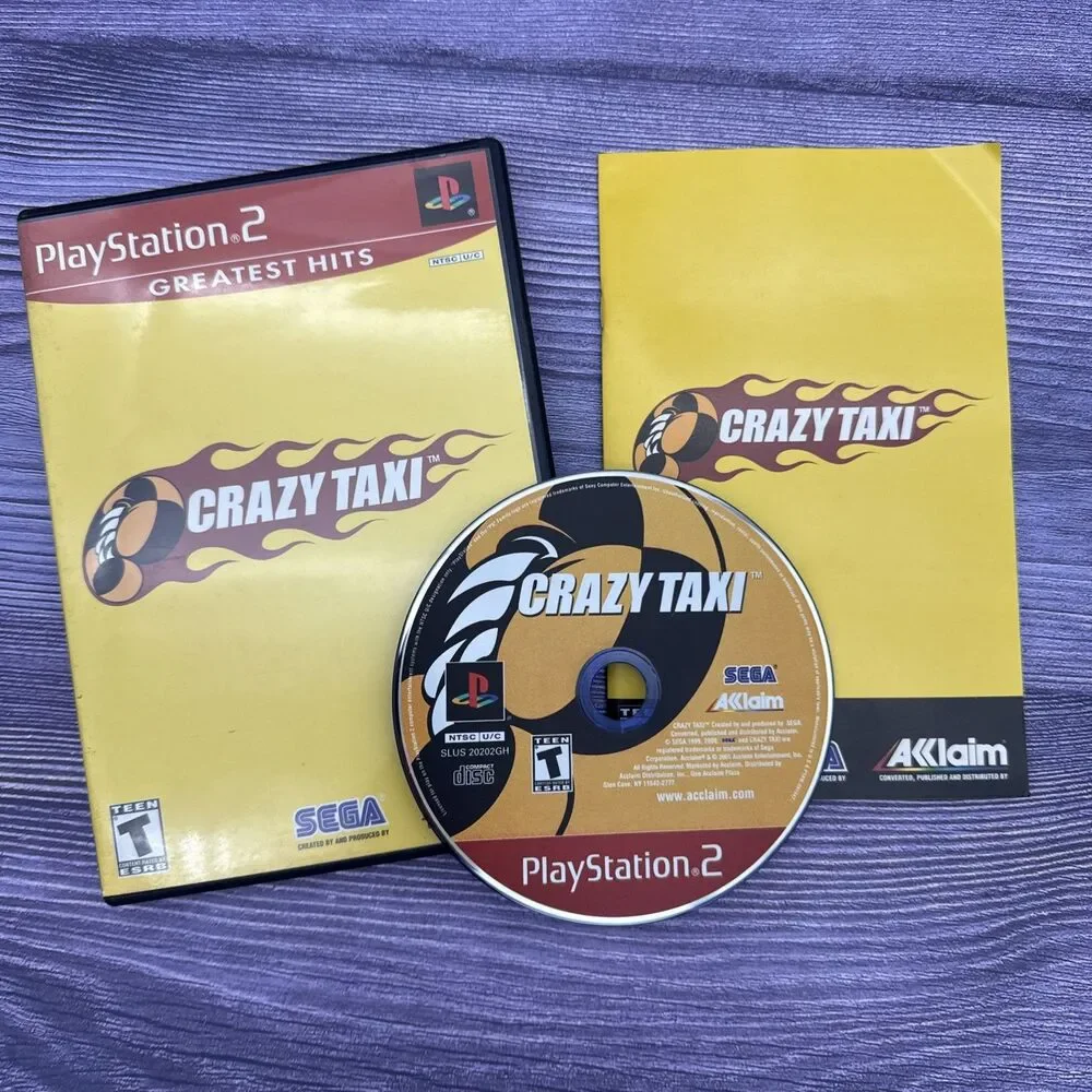 Crazy Taxi - Sony PlayStation 2 PS2 Sega Greatest Hits CIB Complete